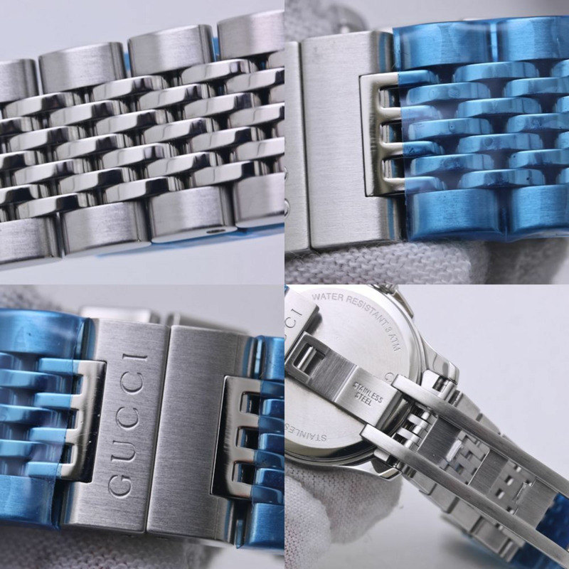 GUCCI G Timeless 鑽石錶圈腕錶，鑲嵌12顆鑽石，型號YA126508，錶徑126.5毫米，女士腕錶，不鏽鋼材質，40218-7