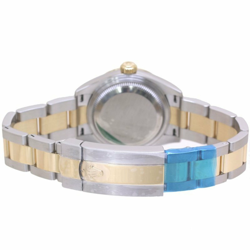 Rolex Datejust 28 鑲10顆鑽石，279173G，女士腕錶，18K黃金和不鏽鋼材質，40209-3