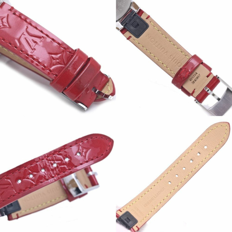 路易威登 Tambour PM QA146Z Monogram 紫紅色和橙色鑲鑽限量版女士腕錶 40216-6