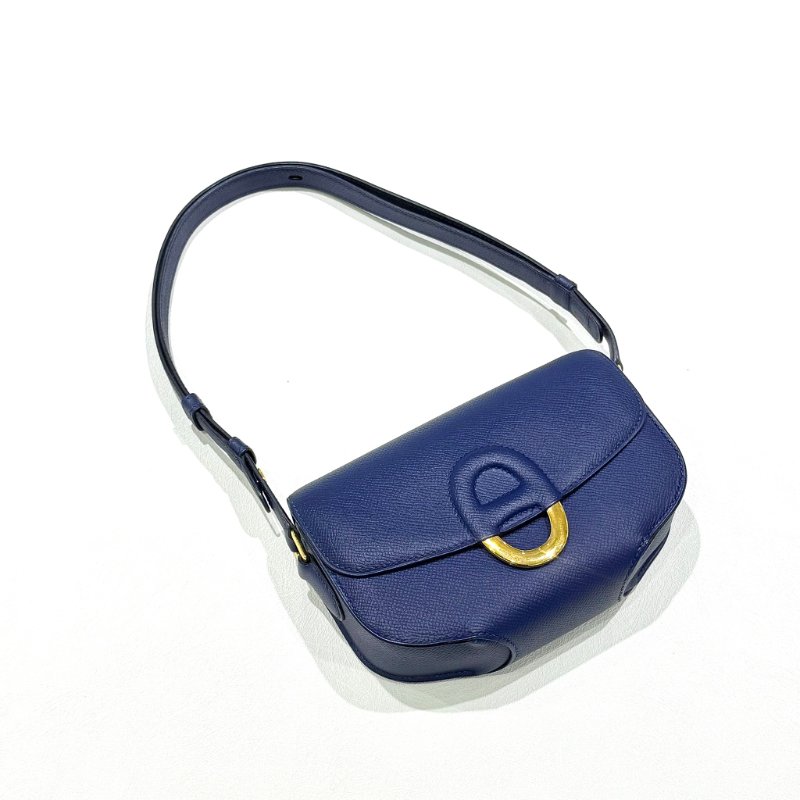 HERMES - 73藍Epsom mini Cherche Midi豬鼻斜背包-0