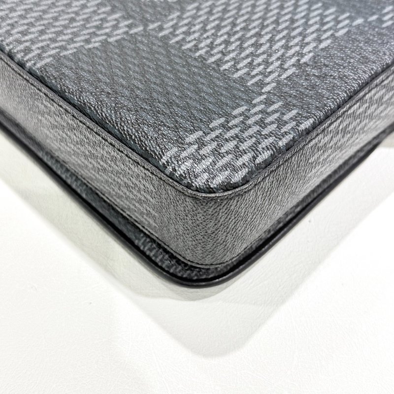 Louis Vuitton - 黑灰色棋盤格三合一郵差包-7