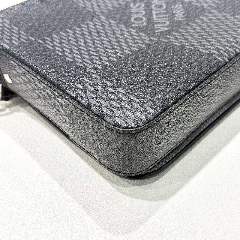 Louis Vuitton - 黑灰色棋盤格三合一郵差包-8