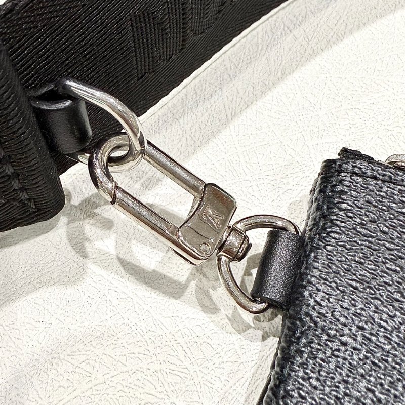 Louis Vuitton - 黑灰色棋盤格三合一郵差包-15