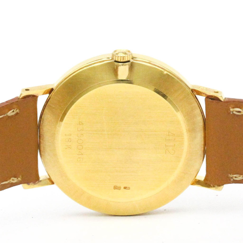 勞力士 Cellini 4112 18K 金皮革手動上鍊男士腕錶-5