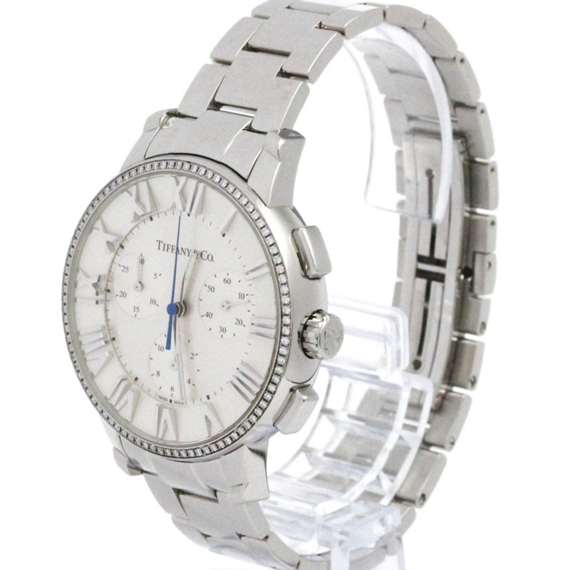 Tiffany Atlas Dome 鑽石精鋼石英男士腕錶 33989555 拋光-1