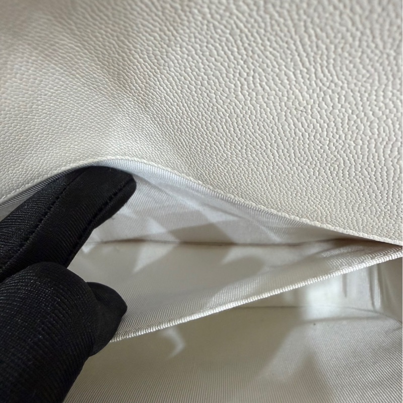 香奈兒CHANEL 2021s荔枝牛皮黑白熊貓色 馬鞍包 郵差包-33