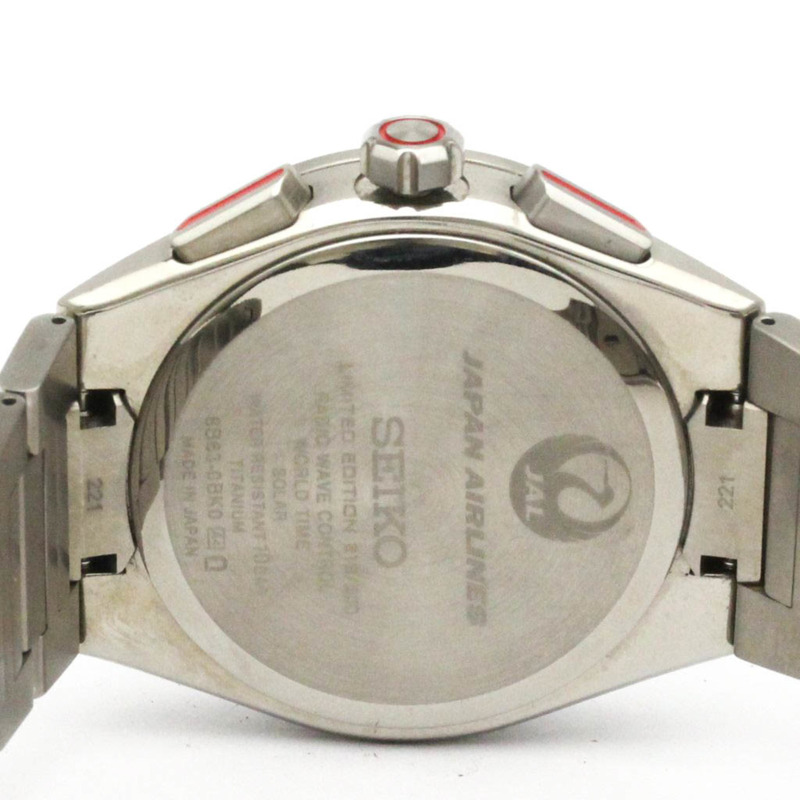 精工 Astron JAL 70週年紀念鈦金屬太陽能無線電波男士腕錶 SBXY075(8B63-0BK0)-6