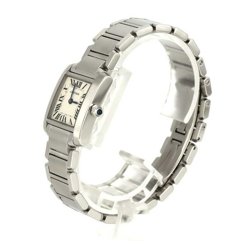 卡地亞 Tank Française SM W51008Q3 不鏽鋼石英錶-1