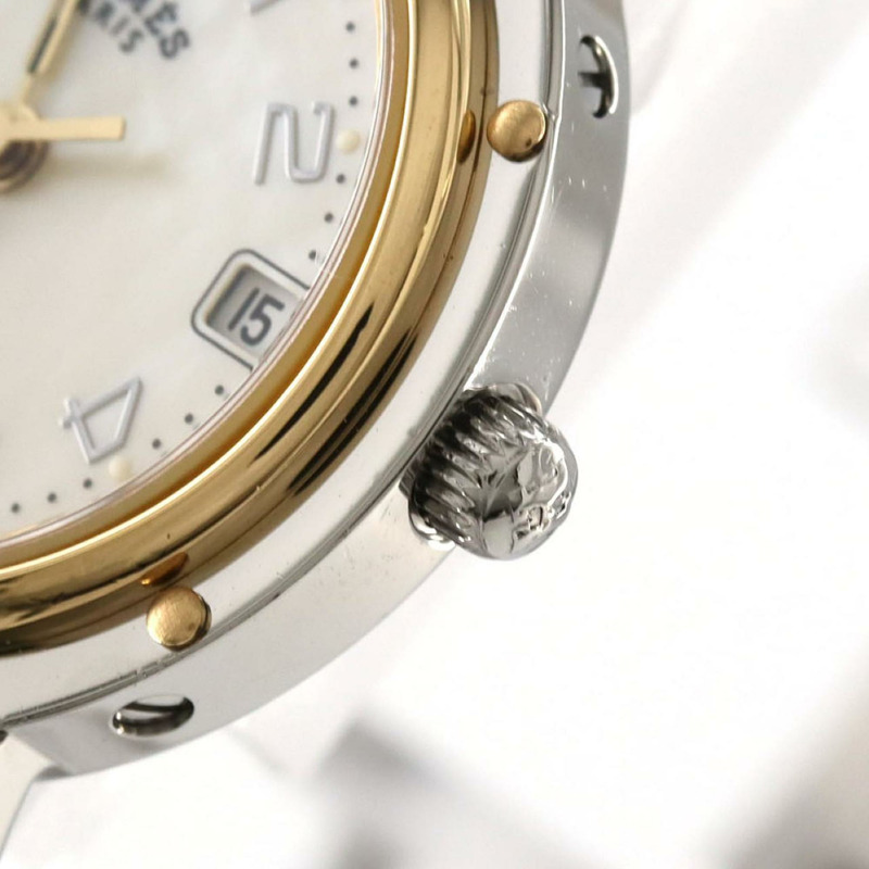 愛馬仕 Clipper Nacle 雙色 CL4.220 SSxGP 石英錶-3