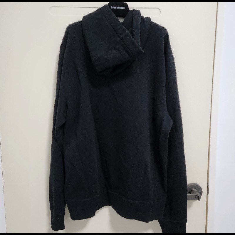 BURBERRY 植物圖片黑色長袖帽T-1