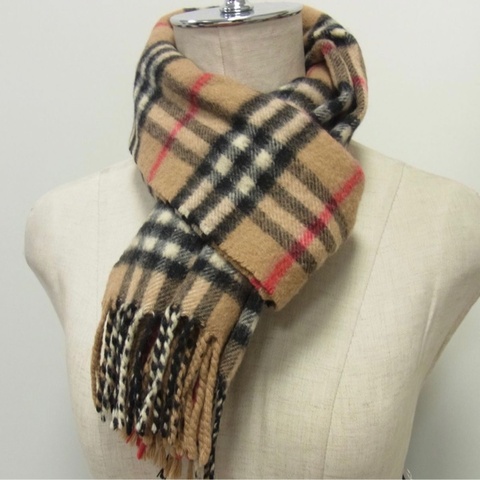 BURBERRY經典格紋羊絨圍巾