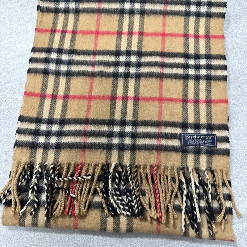 BURBERRY經典格紋羊絨圍巾-3
