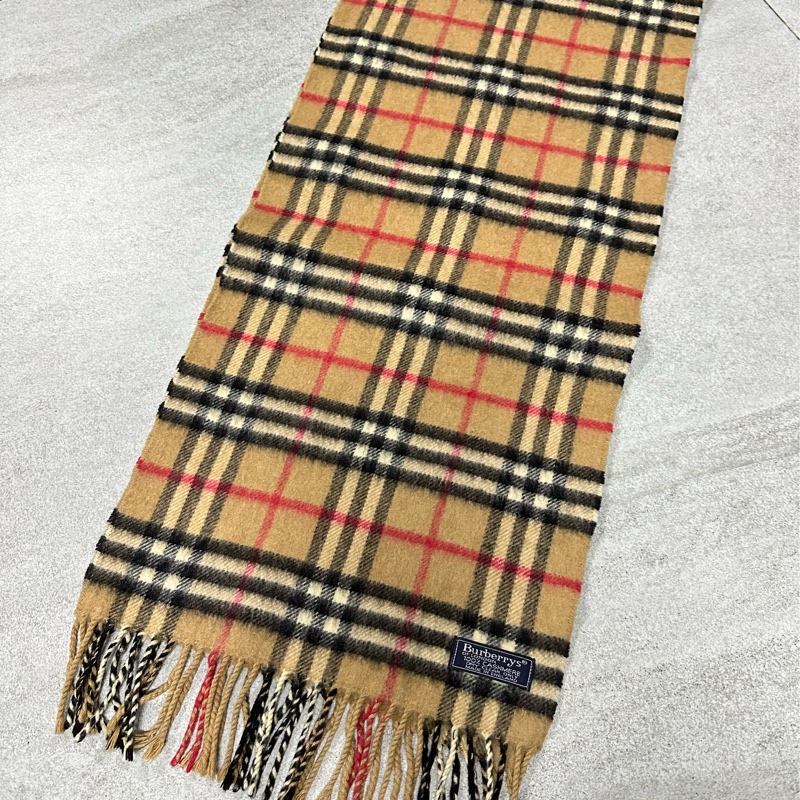 BURBERRY經典格紋羊絨圍巾-5