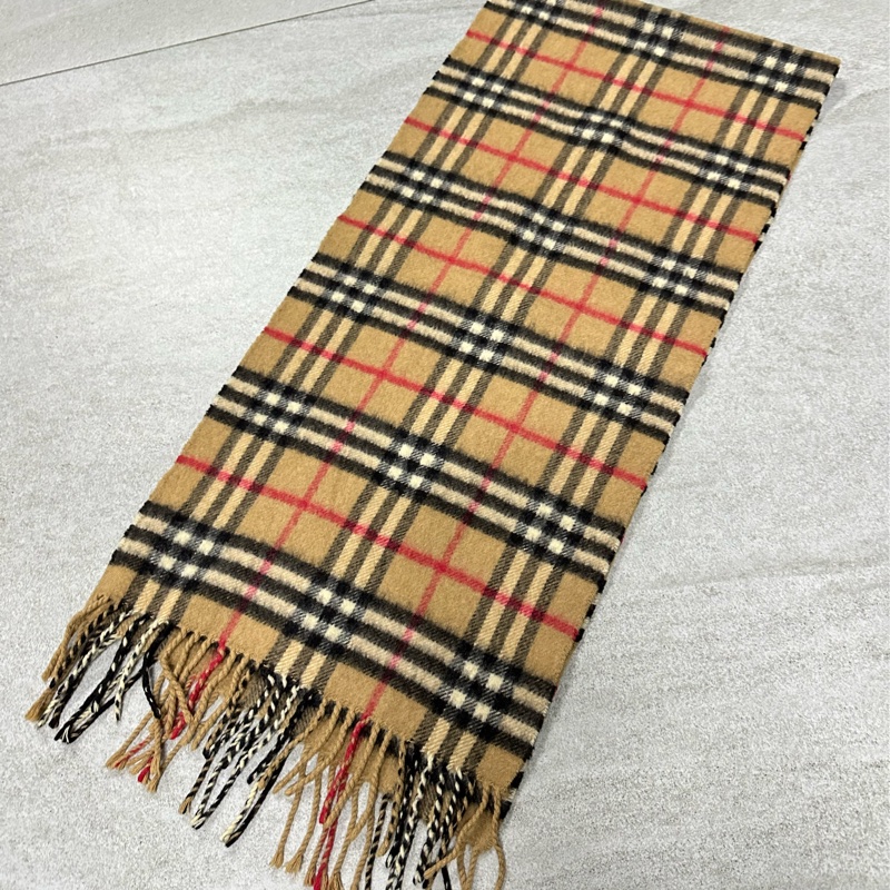 BURBERRY經典格紋羊絨圍巾-7