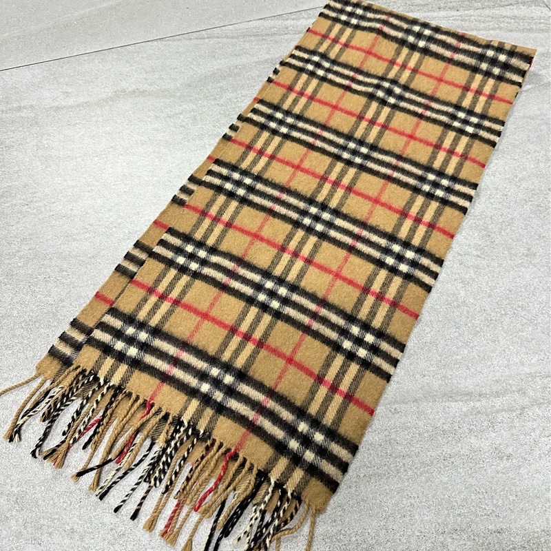 BURBERRY經典格紋羊絨圍巾-11