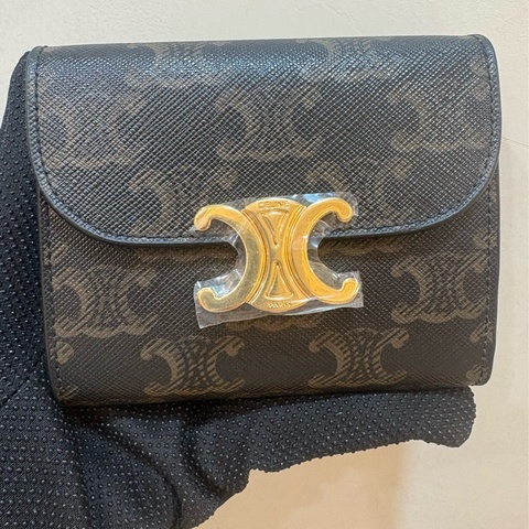 Celine 老花凱旋門短夾 全新