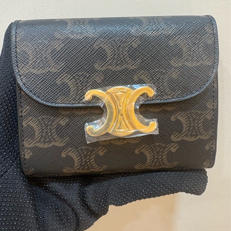 Celine 老花凱旋門短夾 全新-0