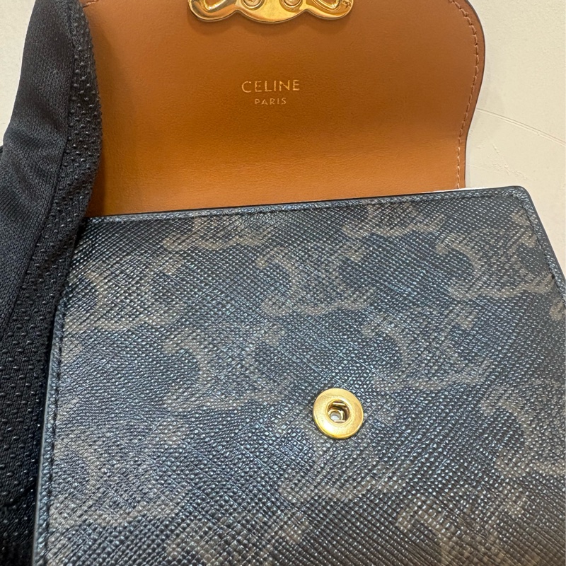Celine 老花凱旋門短夾 全新-3