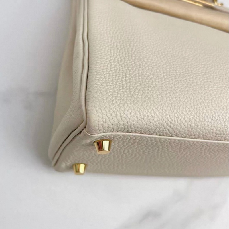 愛馬仕hermes kelly 25奶昔白金扣togo皮 Y刻 99閒置新~-2