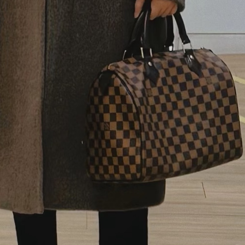 LV speedy 30 棋盤格  波士頓包 手提包-1
