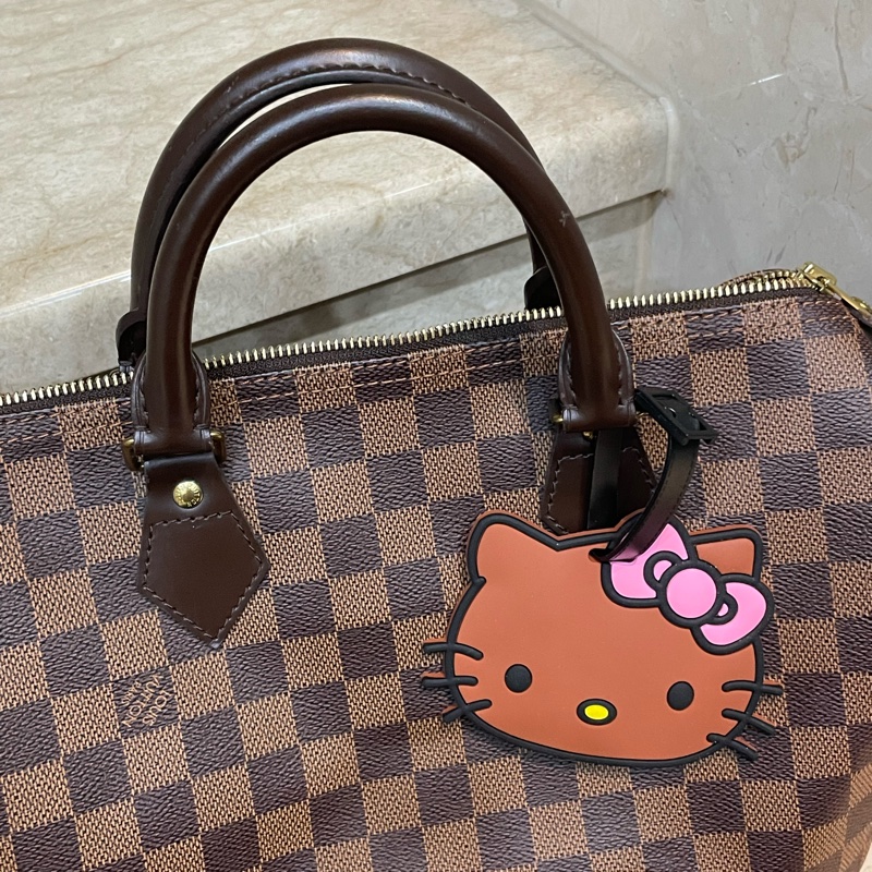 LV speedy 30 棋盤格  波士頓包 手提包-3