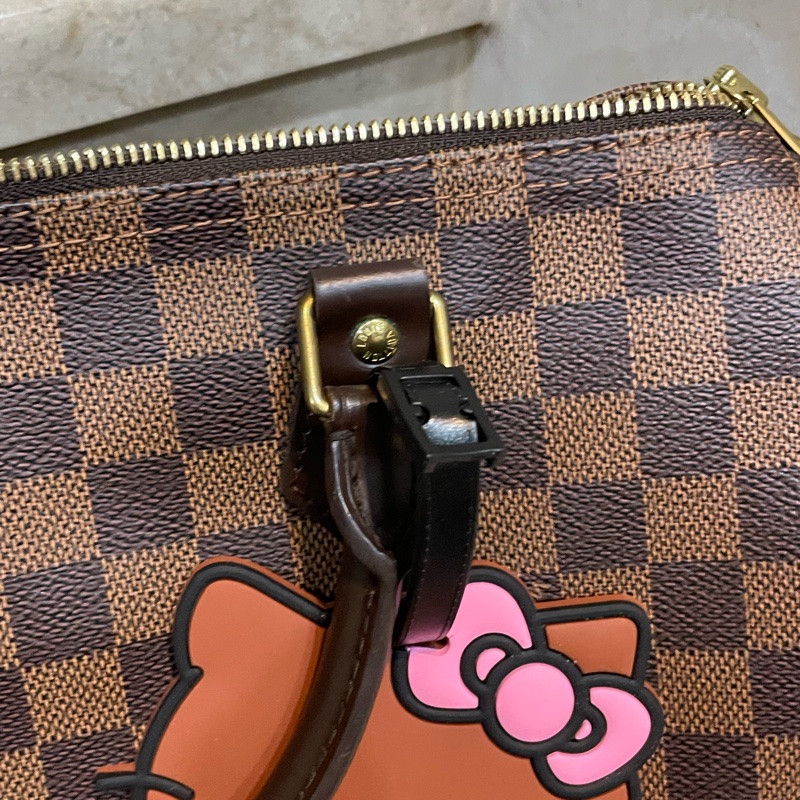 LV speedy 30 棋盤格  波士頓包 手提包-5