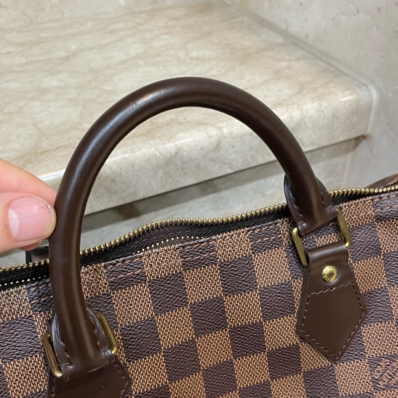 LV speedy 30 棋盤格  波士頓包 手提包-9