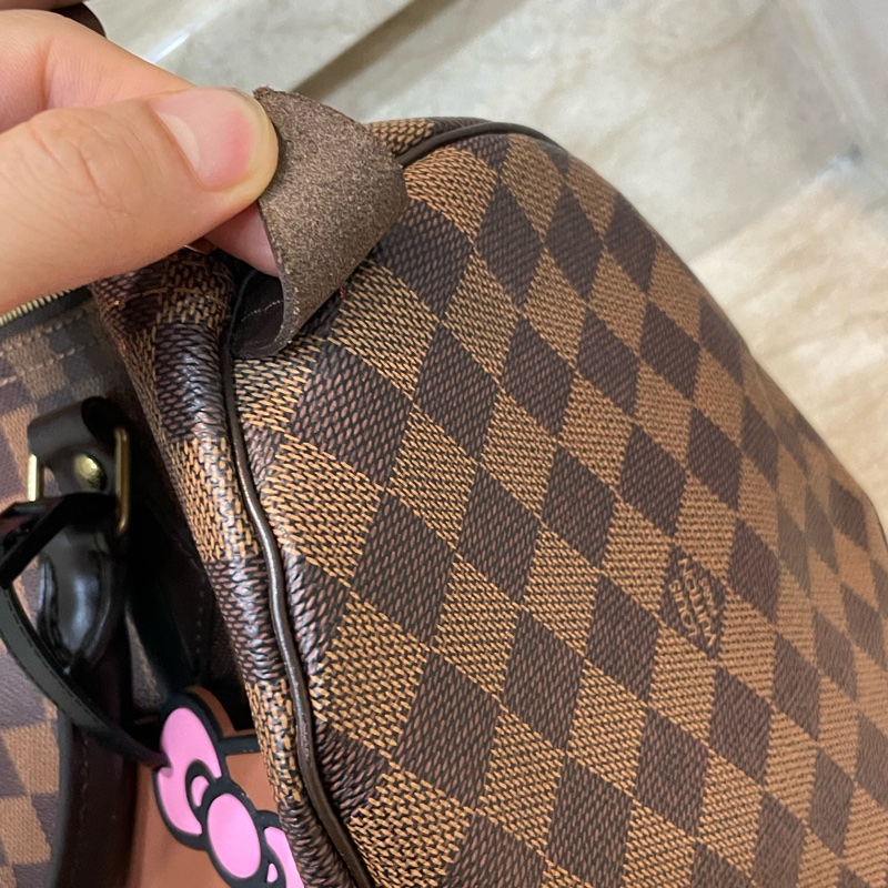 LV speedy 30 棋盤格  波士頓包 手提包-13