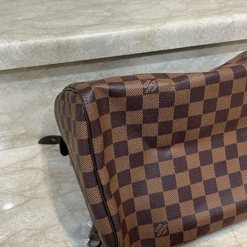LV speedy 30 棋盤格  波士頓包 手提包-15