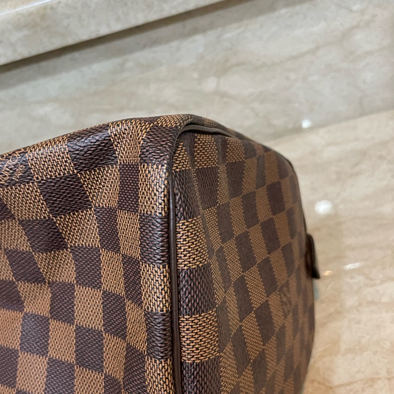 LV speedy 30 棋盤格  波士頓包 手提包-16