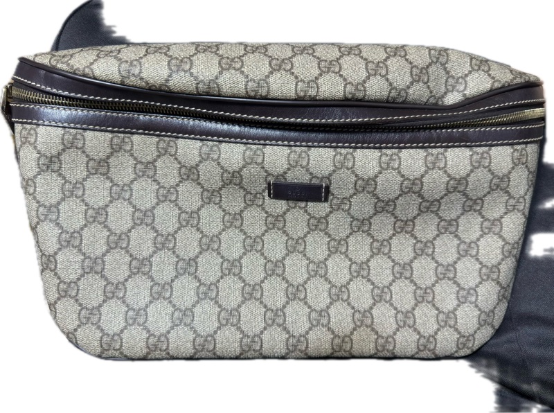 GUCCI 211110 古馳 經典老花GG SUPREME 腰包 Gucci腰包 老花腰包 PVC腰包 PVC老花-0