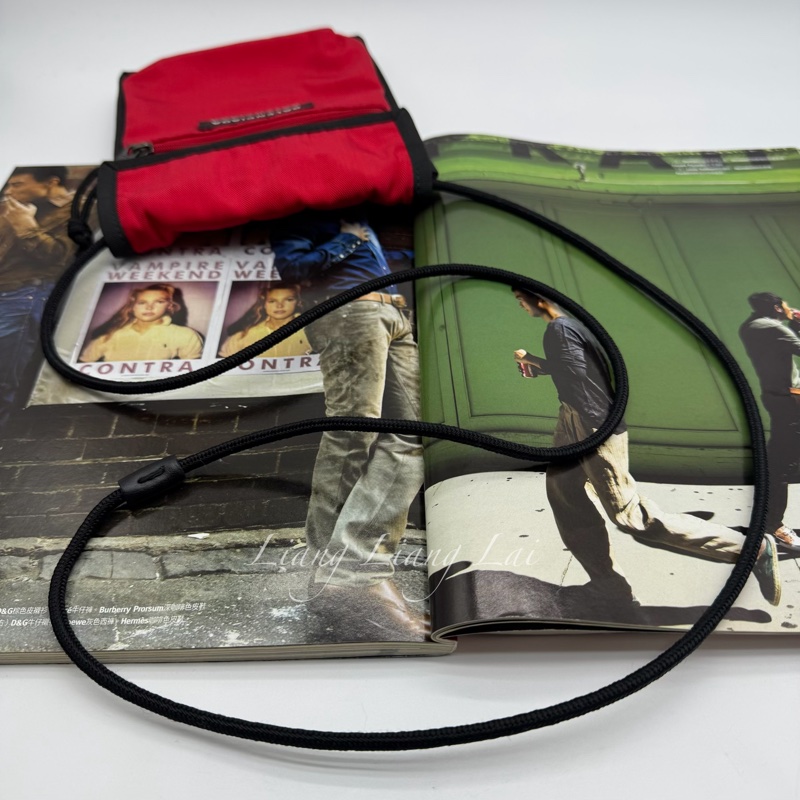 Balenciaga 巴黎世家 紅色尼龍斜背小包-11