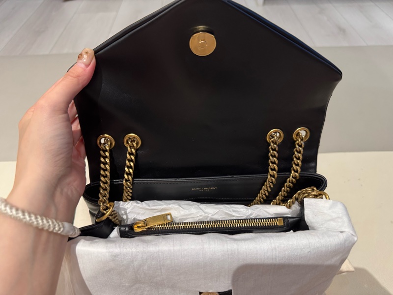 全新YSL LOULOU中款 肩背 斜背 鏈條-4