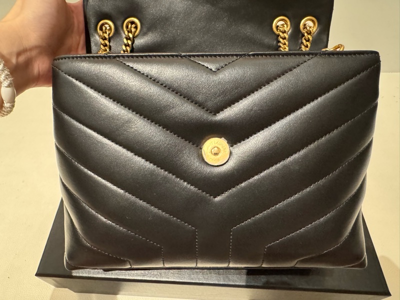 全新YSL LOULOU中款 肩背 斜背 鏈條-14