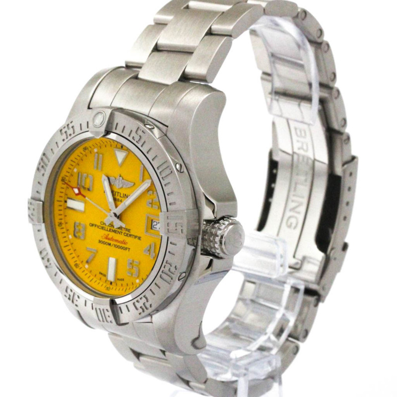 百年靈復仇者II海狼精鋼自動男士腕錶A17331拋光款-1