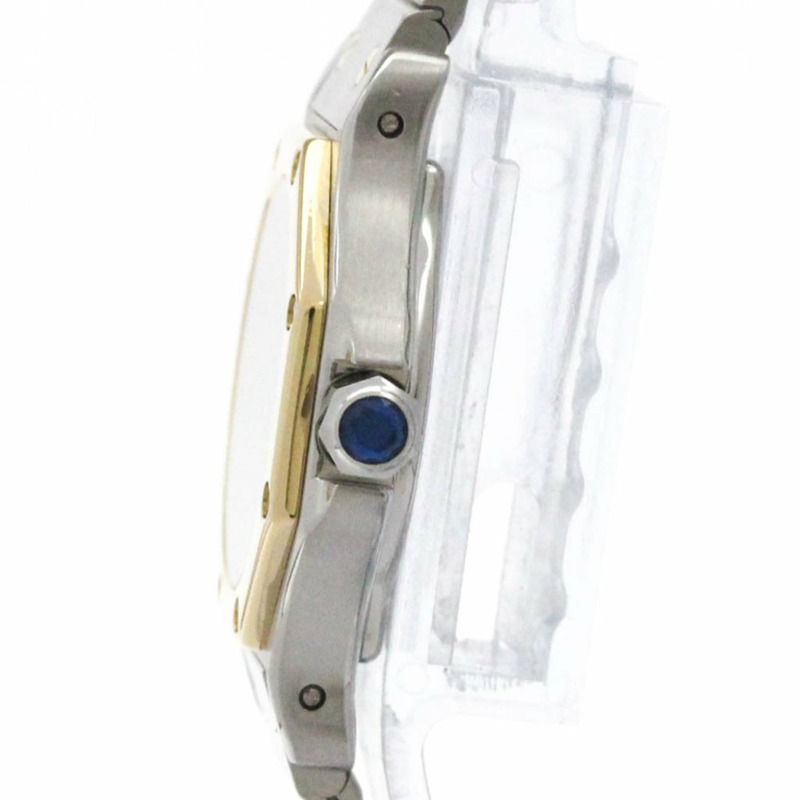 卡地亞 Santos Octagon 18K 金精鋼石英女錶（拋光）-3