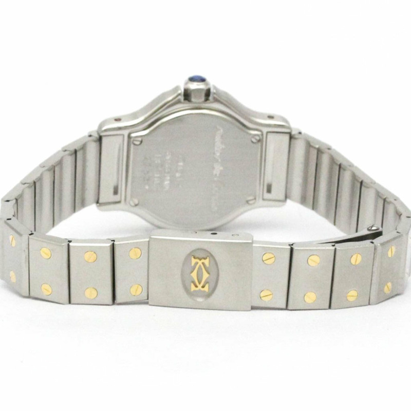 卡地亞 Santos Octagon 18K 金精鋼石英女錶（拋光）-4