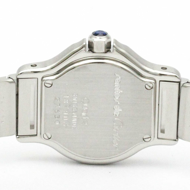 卡地亞 Santos Octagon 18K 金精鋼石英女錶（拋光）-5