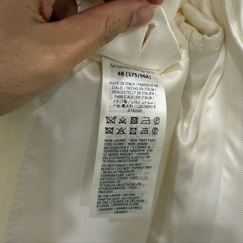 Alexander McQueen ivory wool blazer jacket 48 西裝外套-7