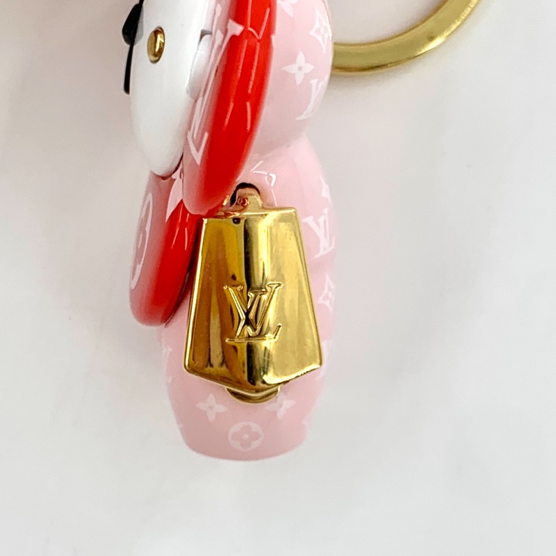 Louis Vuitton老花三色滿印太陽花掛件鑰匙扣包掛-3