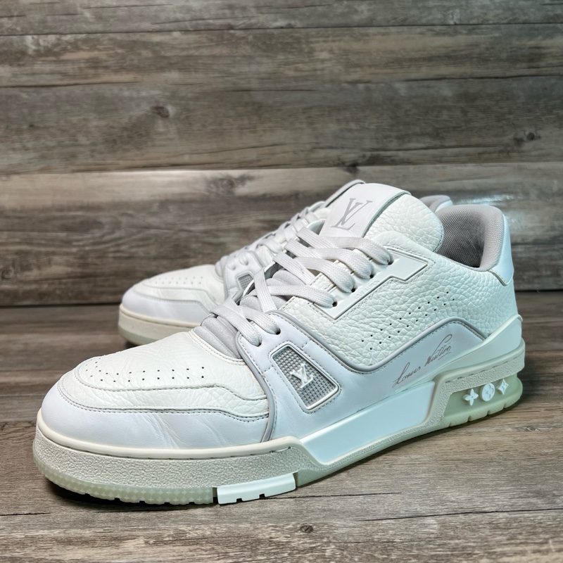 95新LV trainer Louis VUITTON 灰白 白水泥 UK8.5碼 42.5碼-0