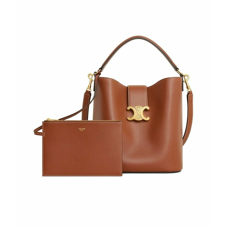 CELINE 中路易威登包，光滑小牛皮，棕褐色，貨號 116613FX9 04LU-5