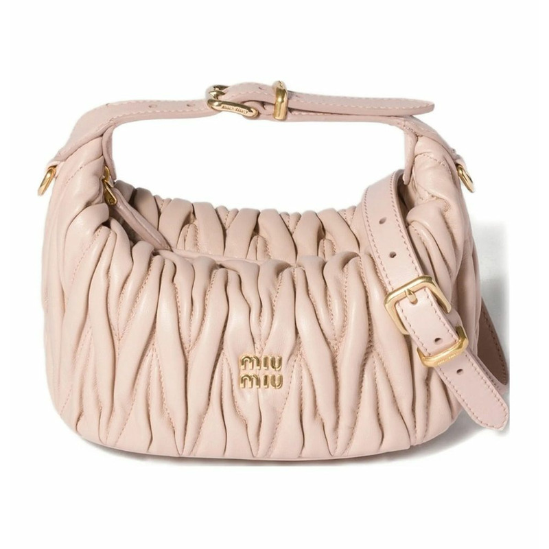 MIU MIU Miu Miu 馬特拉塞納帕皮小包 粉紅粉 5NE026 AFPP F0236-0