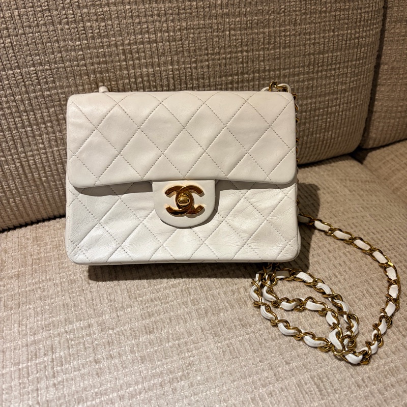 Chanel 老香 vintage 方胖子 奶油白-0
