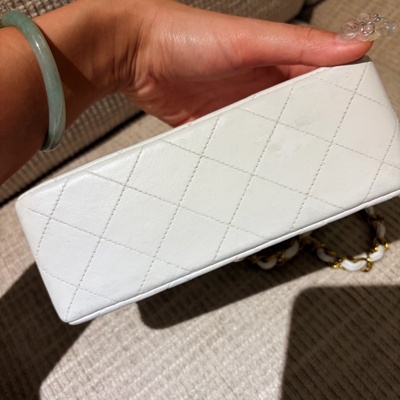 Chanel 老香 vintage 方胖子 奶油白-4