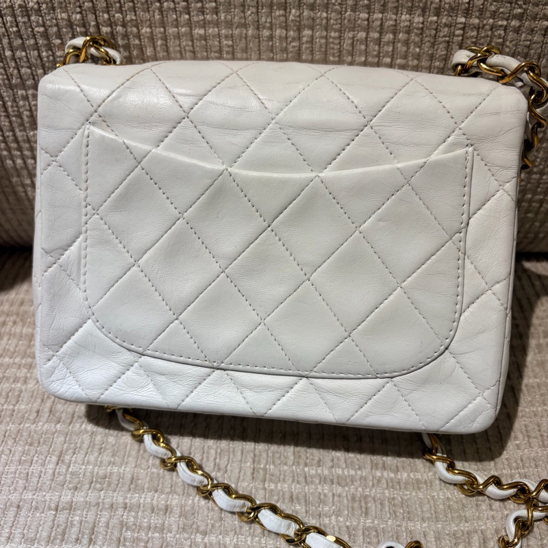 Chanel 老香 vintage 方胖子 奶油白-7
