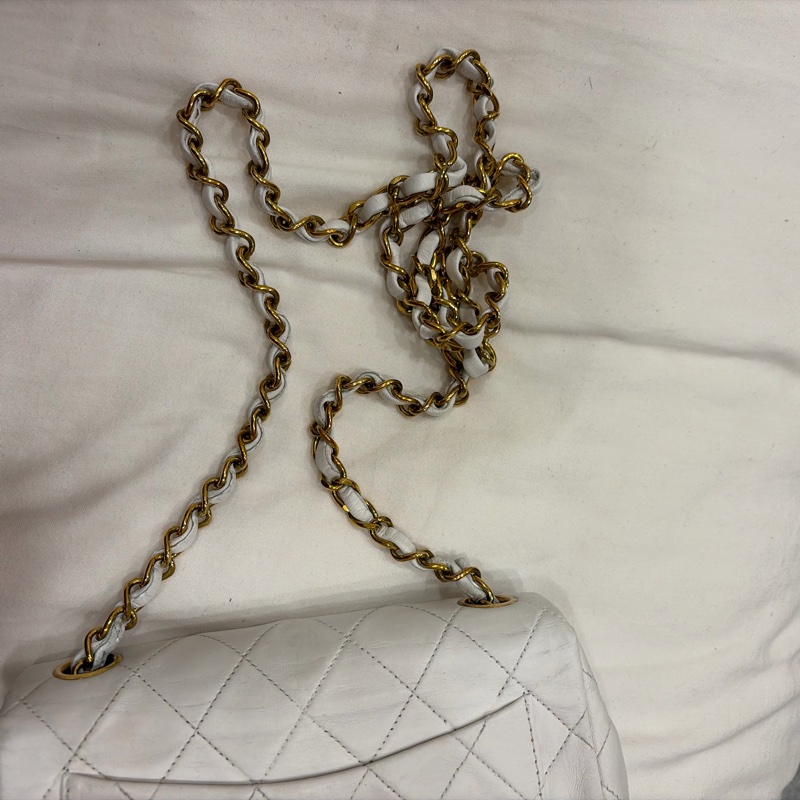 Chanel 老香 vintage 方胖子 奶油白-20