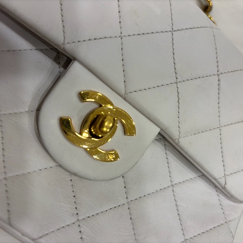 Chanel 老香 vintage 方胖子 奶油白-22