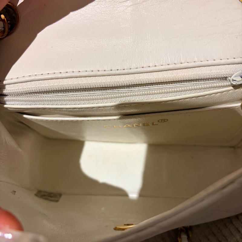 Chanel 老香 vintage 方胖子 奶油白-27