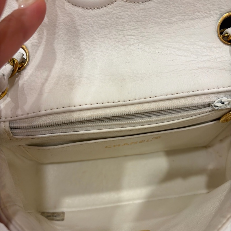 Chanel 老香 vintage 方胖子 奶油白-37